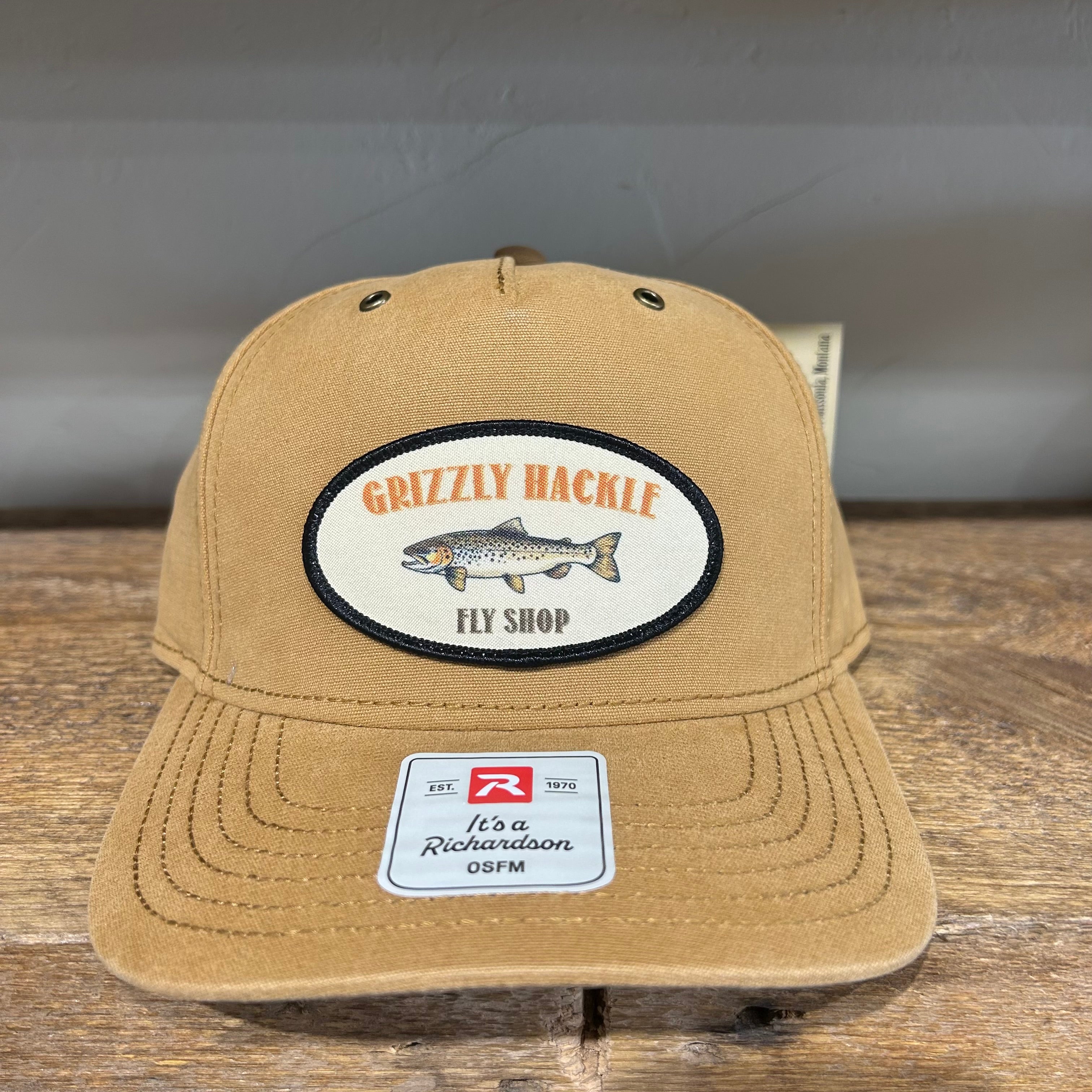 Grizzly Hackle "Trout" Patch Hat