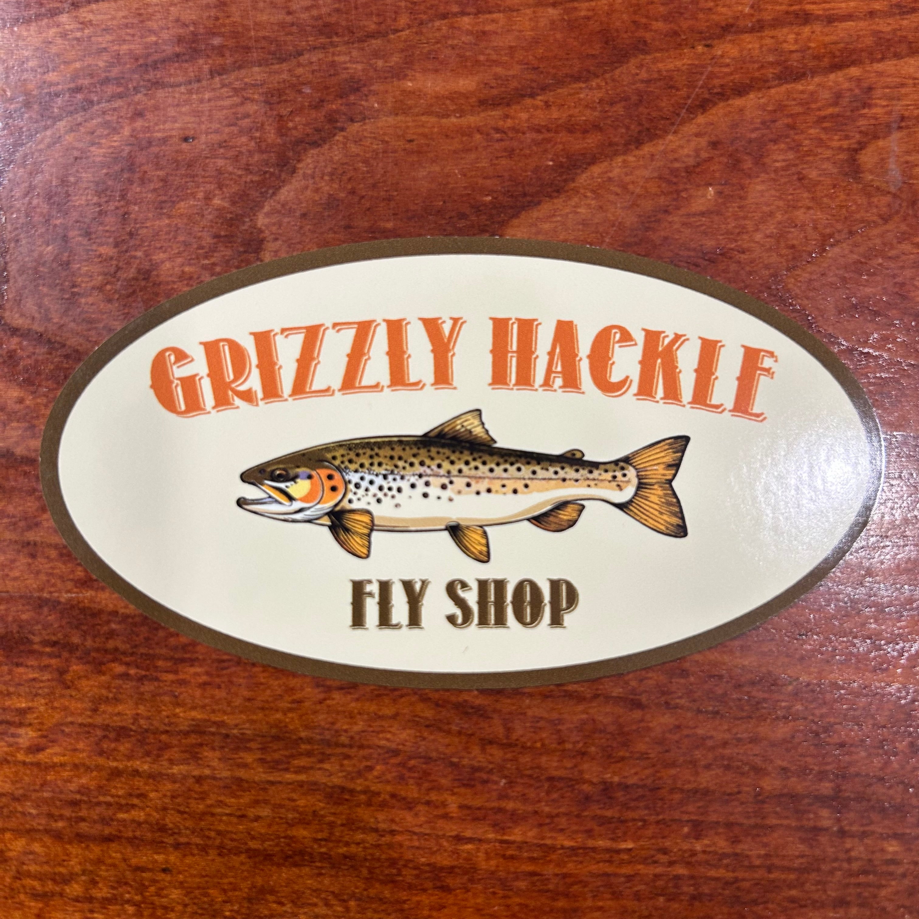 Grizzly Hackle Stickers- Brown Trout