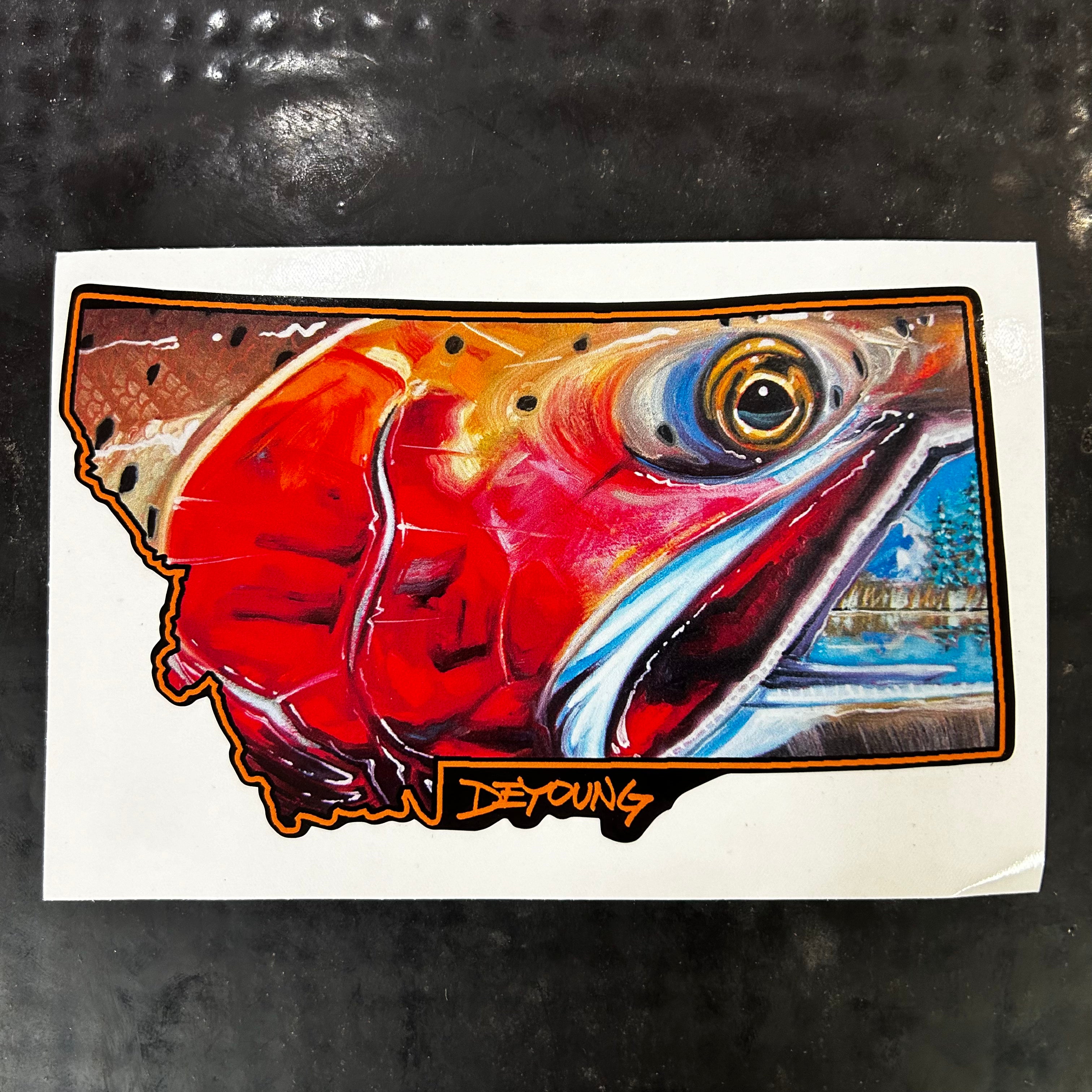 Derek DeYoung "Cutthroat Face-Montana Decal"