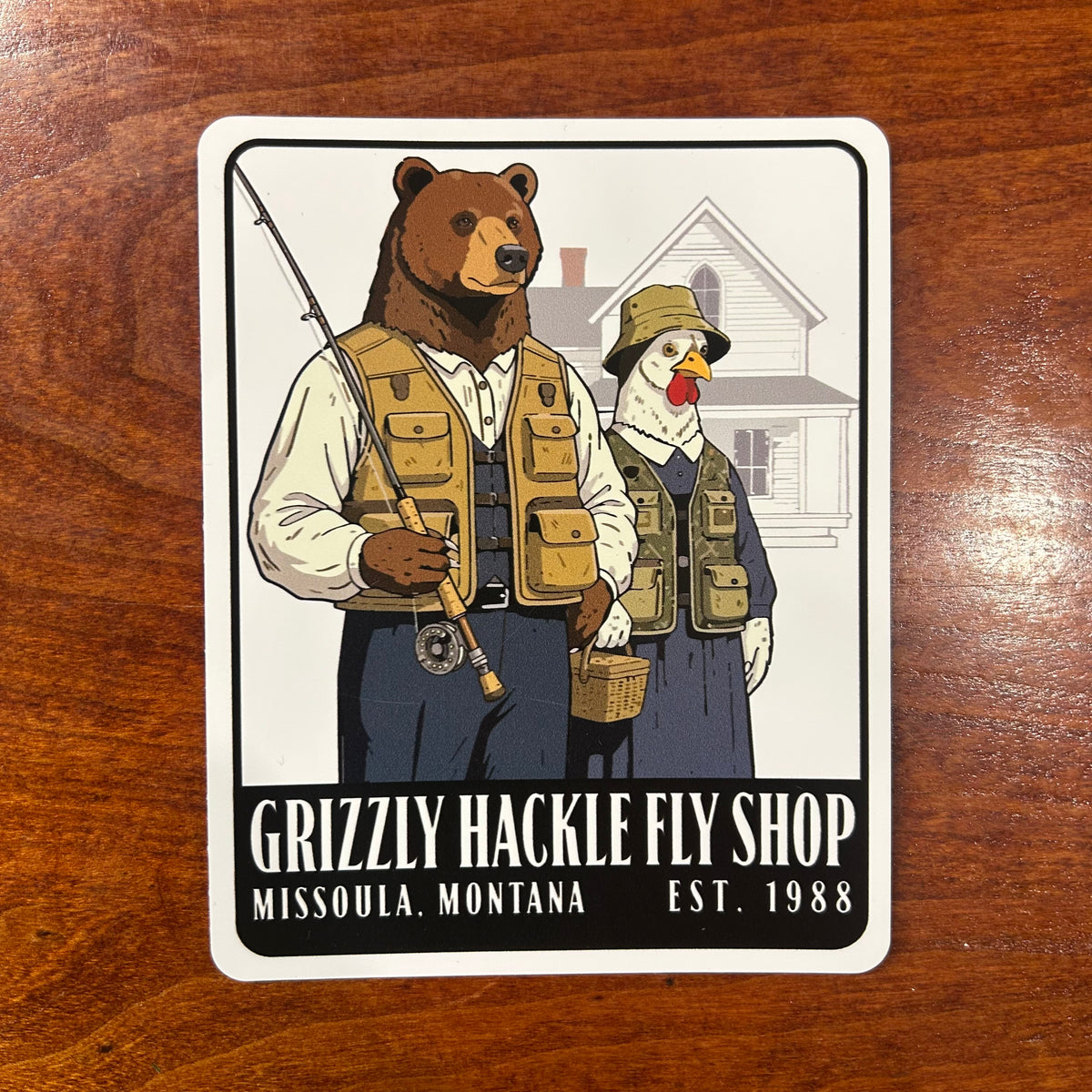 Grizzly Hackle Stickers- Gothic