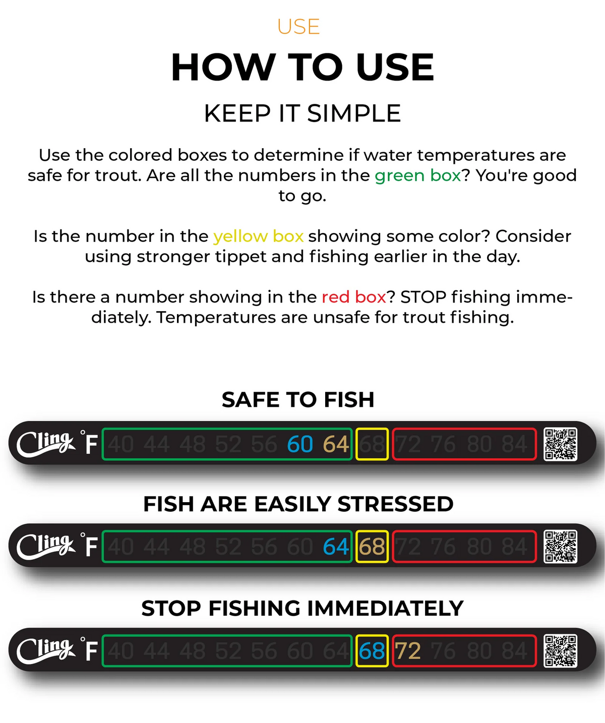Cling Temperature Tape- Stick-On Water Thermometer