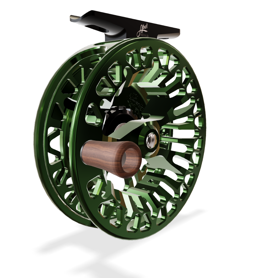 dark green fly reel Abel Vaya 5/6- Deep Green/Black