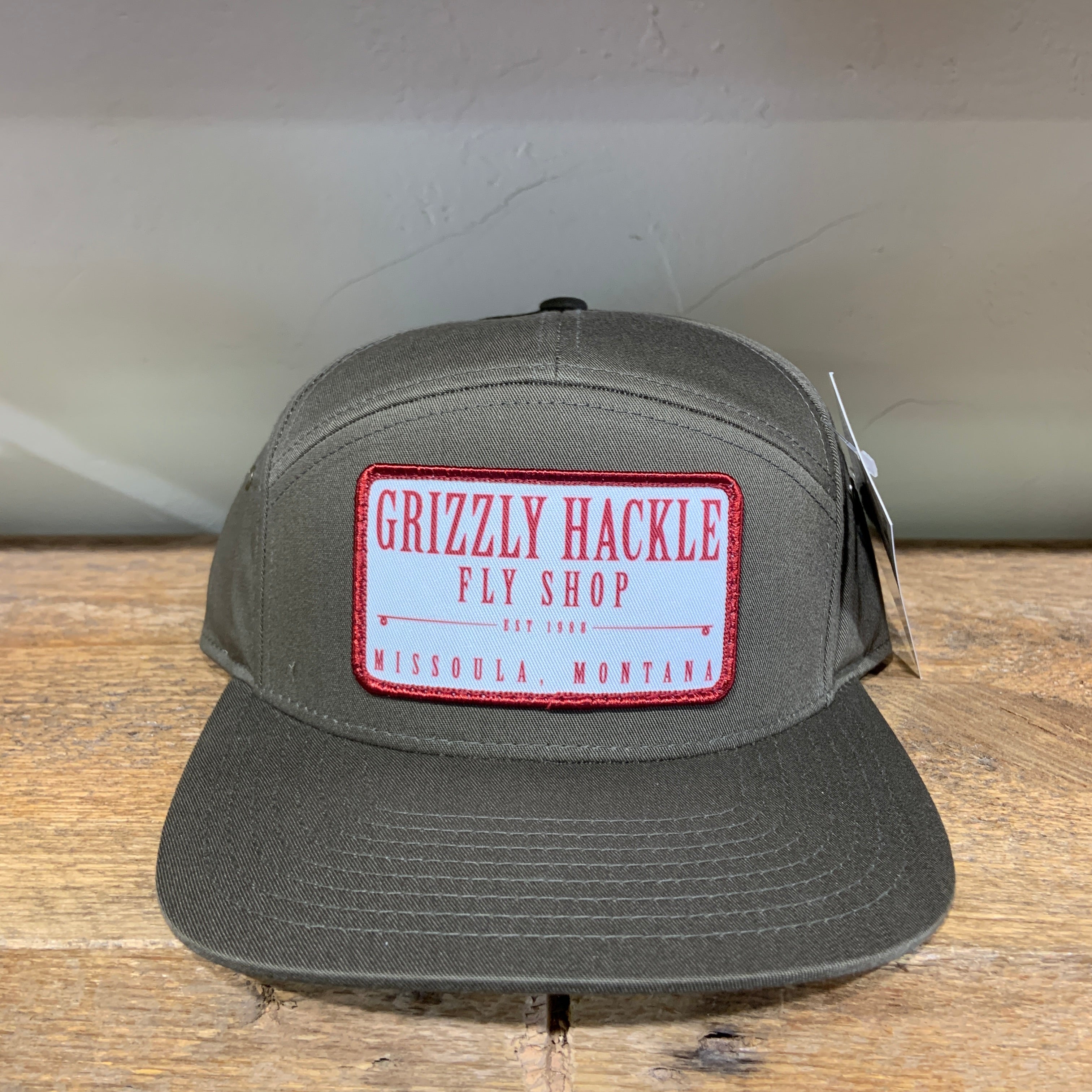 Grizzly Hackle Patch 7-Panel Hat