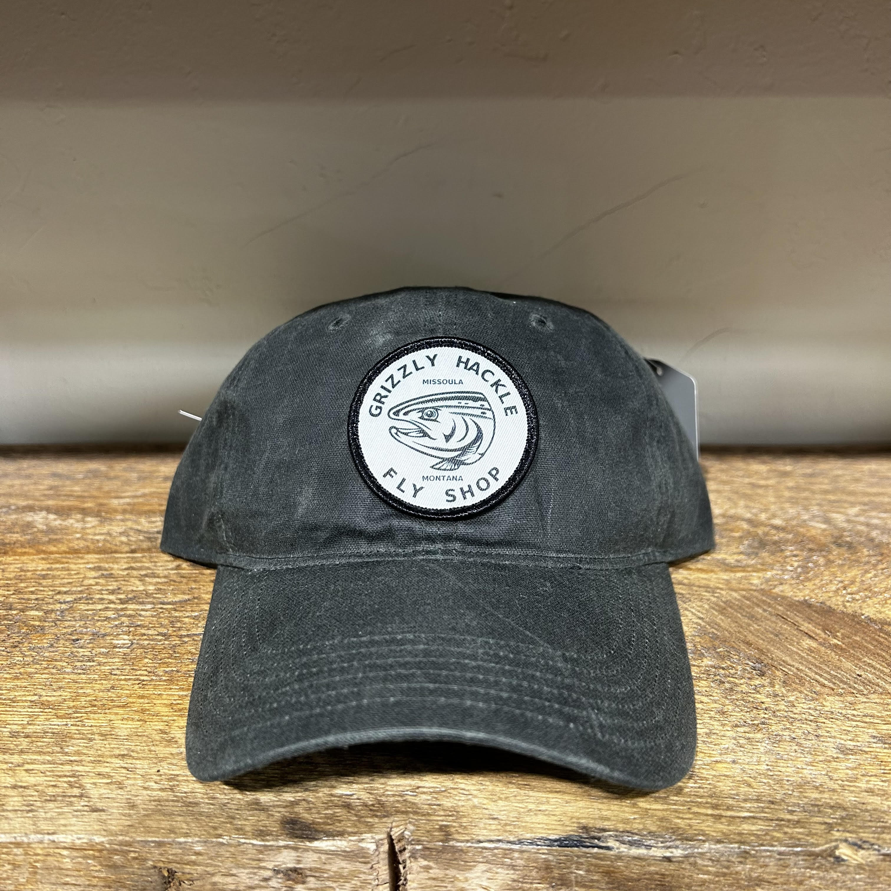 Grizzly Hackle Waxed Canvas Hat- Circle Fish